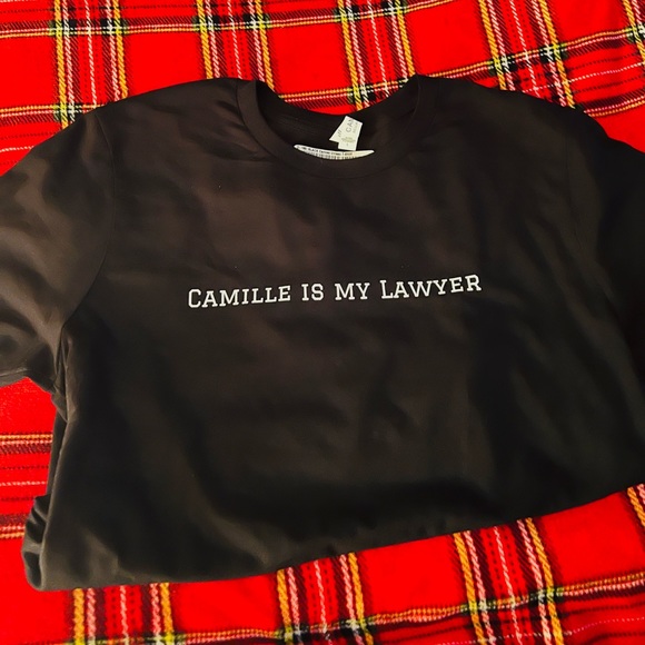 #20 Yes! Camille is my Lawyer black t unisex- NWT 100%cotton #JusticeforJohnny - Picture 4 of 4